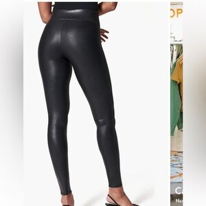 Spanx Black Faux Lether Leggings